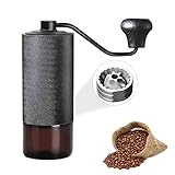 kukifun Kaffeemühle Manuell mit Kegelmahlwerk,Handkaffeemühle mit konischem Grat aus Rostfreiem Stahl,12 einstellbare Einstellungen handkaffeemühle perfekt für Ihr Zuhause, Büro oder auf Reisen