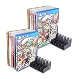 GWXJZ CD Regal CD-Aufbewahrungsregal PS4 Spielzubehör CD Disk Stand - 2er Pack, Multifunktionshalterung PS4 Discs Holder 4 Game Disc, jeder Stand 10 Disc halten