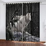 Vorhänge Schlafzimmer Blickdicht Gardinen 3D Hd Tropische Rosa Blüten Druck Muster Verdunkelungsvorhang Ösenschal Wohnzimmer Thermovorhang Fensterdekoration 2 Stück 214X264Cm