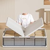 Unterbettkommode mit Rollen, Aufbewahrungsbox Betten Box, Faltbarer Unterbettkommode mit Deckel, Unterbett-Aufbewahrungstasche Kleideraufbewahrung, Unterbett Aufbewahrungsbox für Bettdecken,Clear,17cm