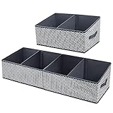 DIMJ Aufbewahrungskorb Groß Trapezförmige Aufbewahrungsboxen, Faltbare Aufbewahrungsboxen mit Griff Aufbewahrungskiste Schrank Aufbewahrungskörbe 3er Set Stoff (Welligkeit, 42 x 20 x 28 cm)