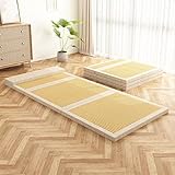 VISEKA Klappbare Matratze Tragbar Kokosnuss-Palme Tatami-Matte Zusammenklappbar Rattan Kühle Schlafmatte rutschfest Umkehrbar für Gästebett Boden (Size : 135 * 200 * 5cm)