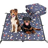 Ladadee Waschbares Urini-Pad für Hunde, 2 Stück, wasserdicht, wiederverwendbar, für Welpen, Hunde, Laufstall für Töpfchenhunde (91.4x104.1 cm, 2 Stück)