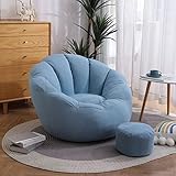 CSstone Bean Bag Sitzkissen Sessel Bodenkissen Aufbewahrungstasche Sitzsack Wohnzimmer Garten (Nur Cover) Bodenkissen Hocker Kinder Sitzsäcke Möbel Kissen Sessel Sofa,Blau