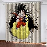 GSKOQD Verdunklungsvorhänge 3D Digitaldruck Anime-Junge Ösen Vorhang 2Er Set 220X214Cm (B X H) Verdunkelungsvorhang Blickdicht Gardinen Kinderzimmer Schlafzimmer Wohnzimmer Thermovorhang