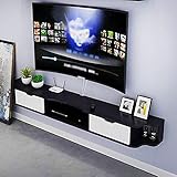 Wandbehang TV-Schrank,Multifunktionaler Schwimmender TV-Standschrank,Einfache TV Lowboard Hängeboard in Kleinen Wohnungen FüR Wohnzimmer und Schlafzimmer/C / 140CM