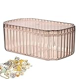 BEUTEE Make-up-Aufbewahrung | Kosmetikbox-Koffer-Organizer-Ständer | Stapelbare, abnehmbare 3-lagige Schmuckvitrine für Ringe, Armbänder, Halsketten, Ohrringe, Damen