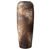 Keramik-Trockenblumenvase Bodenvase Amerikanische Ornamente Veranda Blumenarrangement, Vase (S : 75cm)