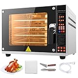 VEVOR Elektrischer Konvektionsofen 4500W Konvektionsofen 4 Regale zum Kochen Backofen Elektrischer Grill mit Sprühfunktion