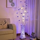FLYIFE Stehlampe Led Stehlampe, Ländliche Dekoration Persönlichkeit Vase Einfache Moderne Wohnzimmer Schlafzimmer Stehleuchte Stehleuchte/Foot Switch+Remote Control