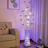 FLYIFE Stehlampe Led Stehlampe, Ländliche Dekoration Persönlichkeit Vase Einfache Moderne Wohnzimmer Schlafzimmer Stehleuchte Stehleuchte/Foot Switch+Remote Control