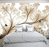 3D-Wandtapete Für Mädchen-Schlafzimmer Abstrakte Blätter Muster Tapete Wandbild 3D Abziehen Und Aufkleben Selbstklebender Wandaufkleber Kinderzimmer Jungenzimmer Dekorie 250 (Breite) x 175 (Höhe) cm