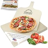 PIMOTTI Pizzastein für Backofen Brotbackstein aus Schamott Pizzastein 4cm Pizzastein eckig Backstein für Backofen Pizza Steinplatte für Backofen Pizzastein Grill Pizzastein Gasgrill Pizza stone