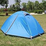 Campingzelt Für 1 Person, 3 Jahreszeiten Wasserdichtes Sofortzelt, Tragbar, Ultraleicht, Familie, Abnehmbare Außenplane, Wandern,One Size,Blue