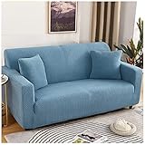 YOUCAI Elastischer Sofabezug 1 Sitzer/2 Sitzer/3 Sitzer/4 Sitzer, Stretch Sofa-überwürfe Sofahusse für Sofa Antirutsch Jacquard Blumendruck Couchbezug,B-Blau,1 Sitzer(90-140cm