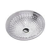 Badezimmer-Waschbecken mit Abfluss-Kombination, Aufsatz-Waschbecken, Waschbecken aus Glas, transparentes Waschtisch-Waschbecken auf der Oberseite, schlichtes Kunst-Waschbecken, ohne Wasserhahn, rund