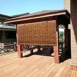 Bambusrollo Aussenbereich,Handgewebte,Without Impairing Outdoor Landscape,Retro Rollo-Schilf Vorhang,Sichtschutz Terrasse Außenrollo,Natürliches Schilfrollo,for Balcony Windows, Porch Dividers (Size