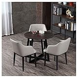 Esstisch Set, Kombination aus Balkontisch und Stuhl, Schlafzimmer, Wohnzimmer, Lounge-Sessel, moderner, minimalistischer Esstisch, Hotel-Empfangslounge, skandinavischer Stil, Café, Teestube, 60 cm, ru