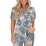 Bluse Burgund Tops Mit V Ausschnitt Damen T Shirt Women Pullover, U-Boot-Ausschnitt Tshirt Kurzarm Shirtjacke Kurzarm Langarmshirt Damen T Shirt Damen Weiß-2 L