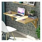 BAWHO Sehr Praktischer Großer Klapptisch Wand Mount Eck Schreibtisch Klappen Nach Unten Floating Desk Platzsparendes Küchentisch Regal Für Kleine Räume Büro/100X60 cm