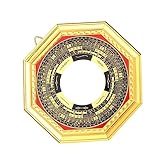 Homoyoyo 1 Stück Klatschspiegel Feng Shui Spiegel Gold Antikspiegel Gold Tischdekoration Messing Dekor Chinesisches Frühlingsfest Ornament Chinesisches Ornament Spiegeldekoration Acht