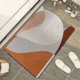 Badezimmerteppich Super Absorbierende Rutschfester Badematte, Badematten Badteppich 90x120cm Badvorleger Schnelltrocknende Waschbare Badematte Home Rug, Badmatte Bodenmatte Floor Mat Minimalistisch