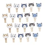Alipis 30 Stück Kleine Clip-Aufhänger Zum Dekorieren Von Scrapbook-Verzierungen Baby-Clips Bastelklammern Aus Holz Mini-Wäscheklammern Aus Holz Holzklammern Bilder Katzen Holz