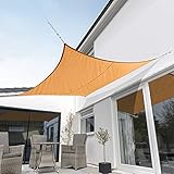 Kookaburra Sonnensegel, orange, wasserdicht, 160g / m2, Polyester, Sonnenschutz, 98 % UV-Schutz für den Außenbereich, Terrasse, Balkon