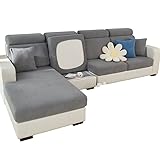 MINGPINHUIUS Sofa Sitzkissenbezug Stretch Sofabezug, Universal Elastisch Sofa Seat Cover, rutschfest Sofa Überzug Schonbezug für Sofakissen L-Förmig Chaiselongue Möbelschutz