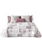 Lanovenanube Vorey Tagesdecke für Bett, 90 cm (190 x 265 cm), Farbe: Granat, Tagesdecke für Frühling und Sommer, sehr weich, bequem und leicht. Die Kissen werden separat verkauft.