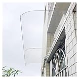 Vordach Haustür Überdachung, Pultbogenvordach Aus 3.5mm Transparent Polycarbonat,Fenster Haustürvordach Garten Terrasse Garage Veranda Markise, Wetterschutz