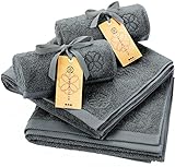 Liebenstein® Premium Handtuch Set - in anthrazit - 2 Duschtücher 70x140 cm und 2 Handtücher 50x100 cm aus feinster Baumwolle mit 550 g/m² - außergewöhnlich weich und saugstark