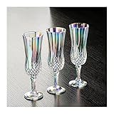 HASMI Champagner gläser 150 ml Glas Sektgläser Schlichte Vintage hohe funkelnde Gläser Set mit 3 leichten Luxus-Champagnerflöten for die Hausbar, besondere Anlässe Sektgläser (Color : D)