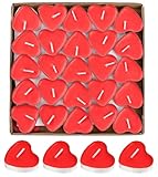 50pcs Herzkerzen,Teelicht Set Herzform Romantische Kerzen Kreative Kerze Romantisch Deko Set Romantische für Romantisch Valentinstag Hochzeit Dekoration