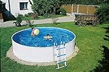 well2wellness Pool Rundbecken Splash Ø300 x 90 cm mit Innenhülle + Handlauf