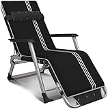 MIXMEY Loungesessel, Sonnenliege, robuste Sonnenliege, Gartenmöbel, Camping, Garten, Liegestühle, zusammenklappbar, Null-Liege (Farbe: Weiß)
