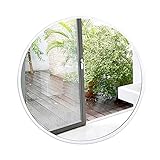 Badezimmerspiegel Wandmontage Weißer Metallrahmen | Kreis Wandspiegel für Mädchen Schlafzimmer | Große hängende Spiegel für Wanddekoration | Moderne 40 cm 50 cm 60 cm 70 cm HOM
