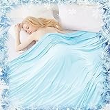 YGFADH Kühlende Decke Sommerdecke Dünne Atmungsaktives, Weiche Leichte aus Bambus Mikrofaser Kühldecke Cooling Decke, Schweißabsorbierende Kühlende Bettdecken für Schlafen Wohndecke (Blue, 150X200cm)
