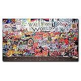 Street Pop Graffiti-Kunst, Leinwandgemälde, bunte Poster und Drucke, Cuadros Street Wall Art Bild, Wohnzimmer, Heimdekoration, 60 x 120 cm, rahmenlos