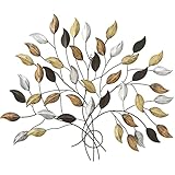 Boltze Wand Objekt Relief Eisen Blätter Baum Wohn Zimmer Dekoration Mehrfarbig 107 cm 1015865