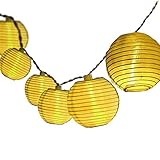 Dailyart 8M 40er LED Upgrade Solar Lichterkette Aussen IP65 Wasserdicht Lampion/Laternen 8 Modi 800mAh Solar Lichterkette Auße Beleuchtung für Garten, Terrasse, Hof, Haus, Weihnachten Deko (Warmweiß)