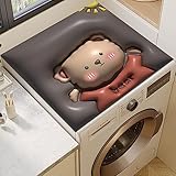 Genkerster Waschmaschine Staubschutz,Waschmaschinenbezug,3D-Stereo-Erweiterungssicht,Waschbares Leder,Staub Cover für Trockner,Kühlschrank,Nachttisch,Küche,Badezimmer,Heimdekoration