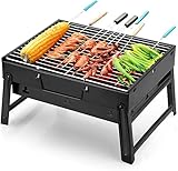 Uten Grill BBQ Portable Holzkohlegrills, Faltbare Grillwagen Outdoor Tischgrills Tragbar Picnikgrill