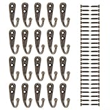 HEIBTENY 20 Stück Garderobenhaken Edelstahl Kleiderhaken,Wandhaken Matt,Wandhaken Robe Hooks Single Kleiderbügel