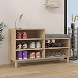 Schuhschrank 102x36x60 cm bearbeitet Holz Sonoma Eiche
