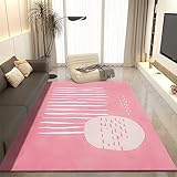 Wohnzimmer Mädchen Weicher Und Teppich Wohnzimmer Rosa Graffiti-Nadel Streifen Muster Teppich Boden Schlafzimmer Home Teppich 120X160Cm Teppiche Für Wohnzimmer Schlafzimmer Rosa 3Ft 11.2''X5Ft