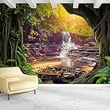DEKii Moderne Wald Wasserfall Landschaft Tapeten für Arbeitszimmer Sofa TV Hintergrund Home Decor 3D Tapete Home Decor Paste Die Fototapete