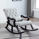 Armlehne Freizeit Faulenzer Schaukelstuhl Rutschfester Sofasessel-Kissensatz mit Dicker Polsterung, Inklusive Sitzkissen & Rückenkissen für Indoor-Wohnzimmer-Schaukelstuhl (Color : Style 3)