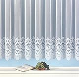 Weckbrodt Fertig-Store Jacquard mit Kräuselband, halbtransparent, Farbe weiß Größe HxB 245x450 cm