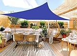 Rechteckiges Sonnensegel, Wasserdicht, Winddicht, 95% UV-Schutz, for Terrasse, Garten (Color : Blue, Size : 3x4m)